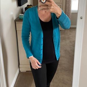 Merona teal ribbed cardigan